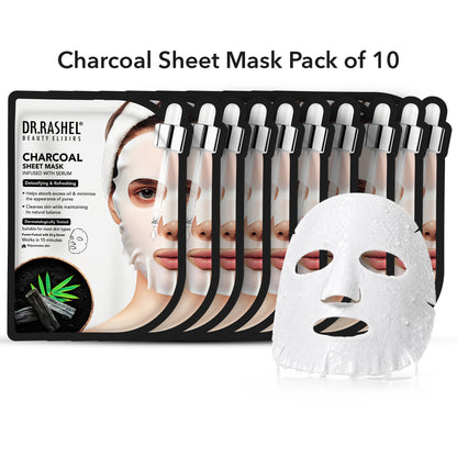 Charcoal Sheet Mask with Serum Set