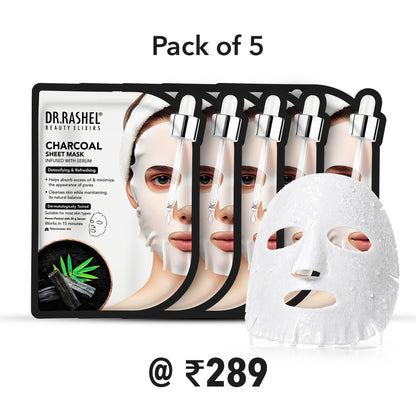 Charcoal Sheet Mask with Serum Set