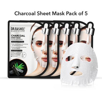 Charcoal Sheet Mask with Serum Set.