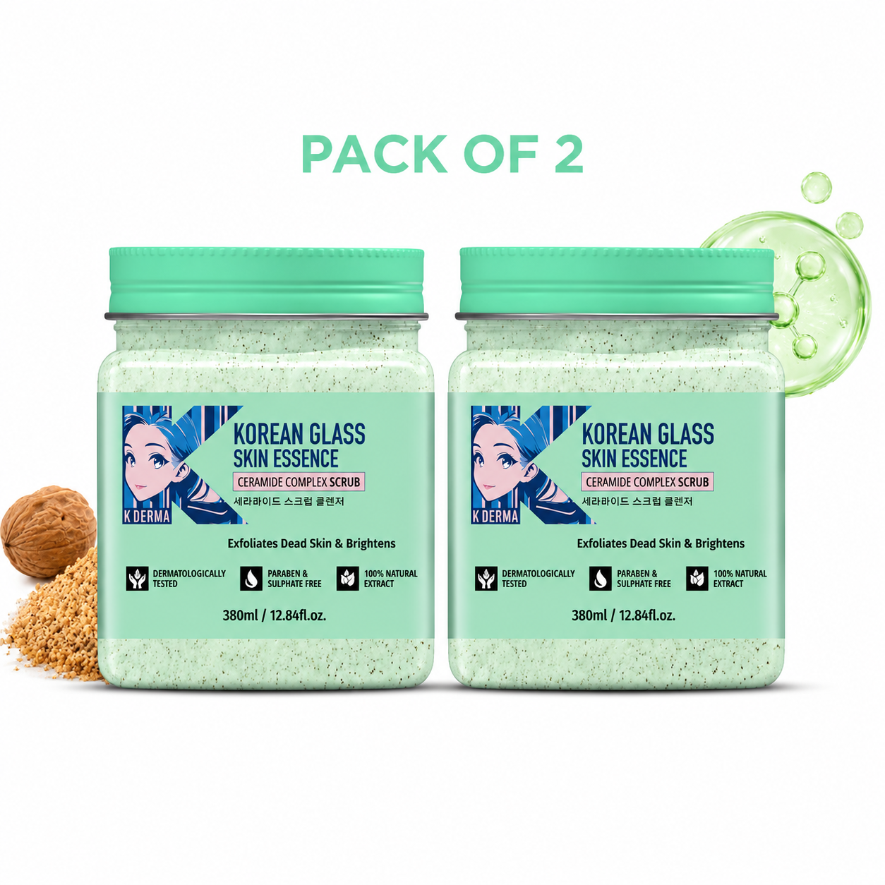 Korean Glass Skin Essence Scrub - 380 ml Pack of 2