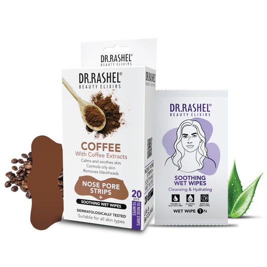 Coffee Nose Strips with Wet Wipes