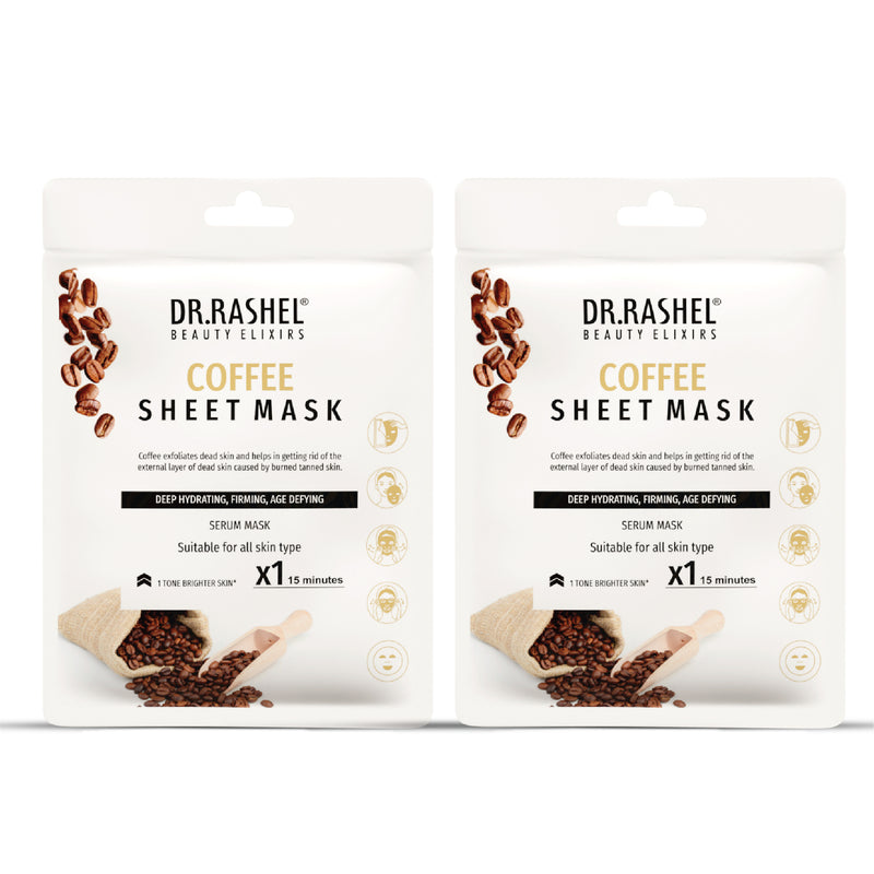 Coffee Sheet Mask with Serum Pack of 2