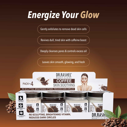 Coffee Pack of 4 (scrub, Gel, Cream & Facepack)