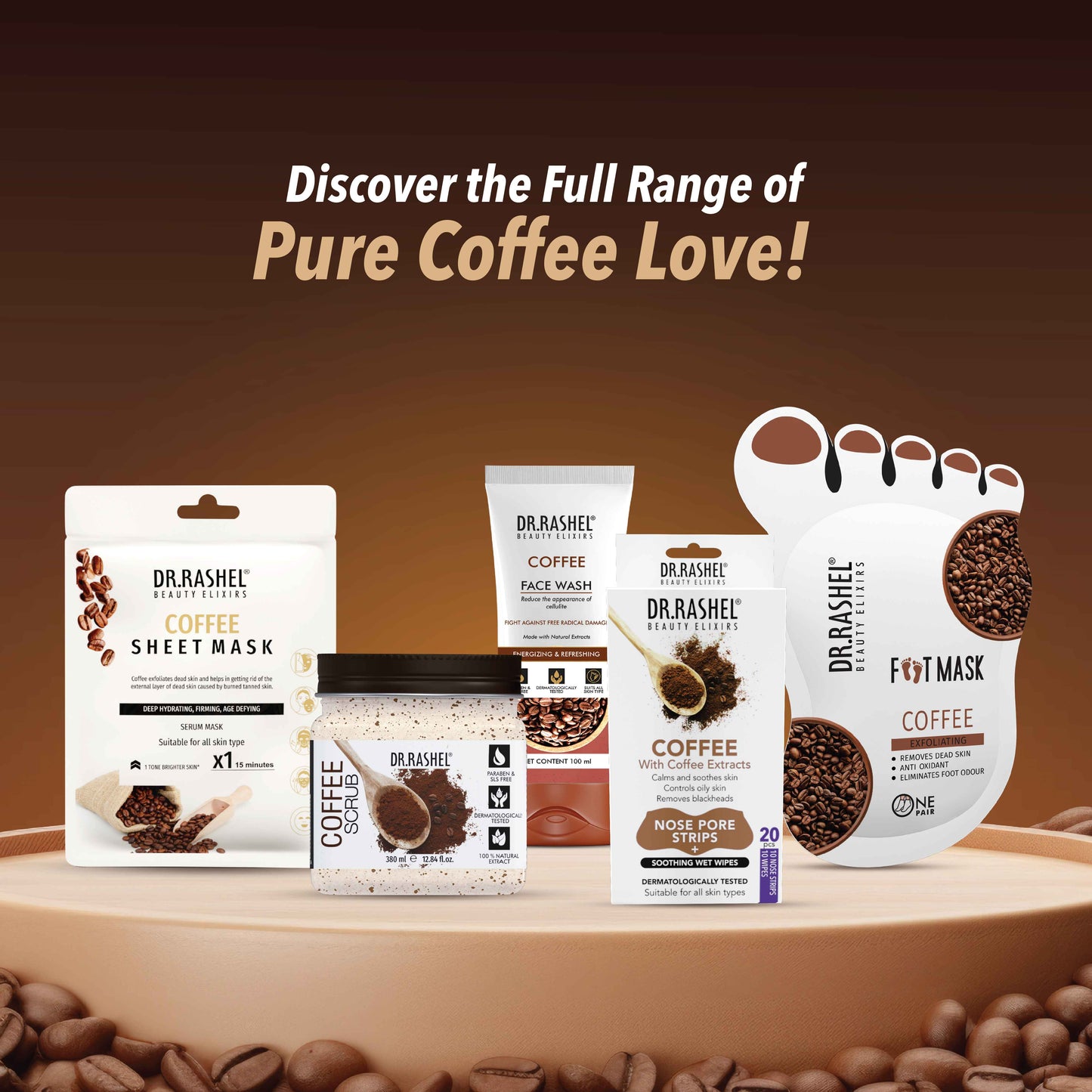 Coffee Pack of 4 (scrub, Gel, Cream & Facepack)