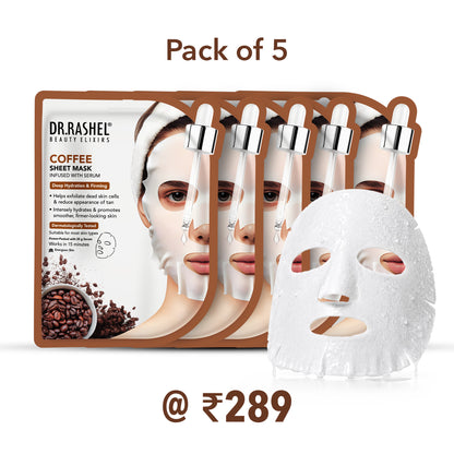 Coffee Sheet Mask with Serum Set