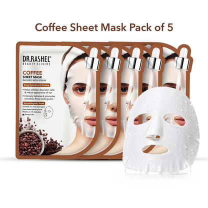Coffee Sheet Mask with Serum Set.