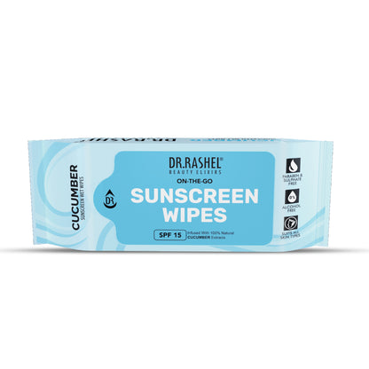 Cucumber Sunscreen Wipes (Pack of 2) - SPF 15