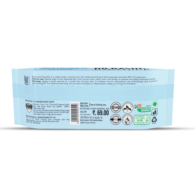 Cucumber Sunscreen Wipes with SPF 15 Protection