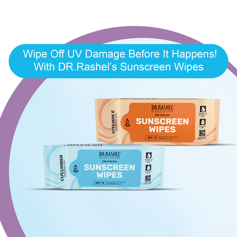 Cucumber Sunscreen Wipes with SPF 15 Protection