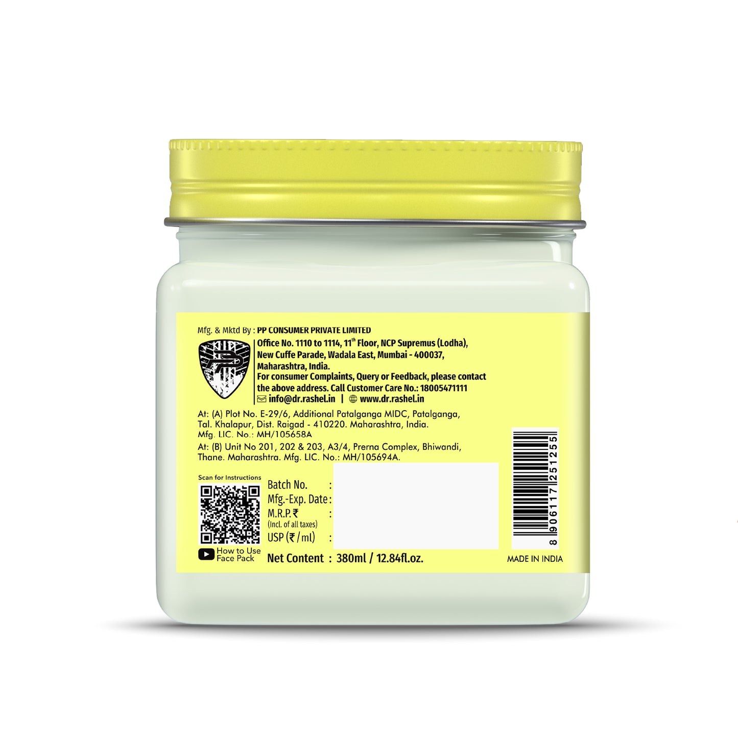 Detan Face Pack - 380 ml