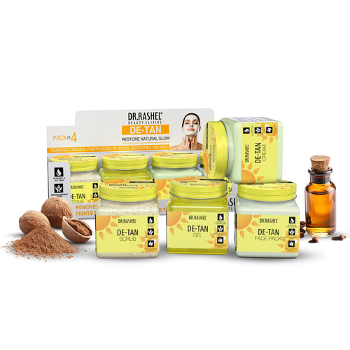 Detan Facial Pack of 4 (scrub, Gel, Cream & Face Pack) - 1520ml