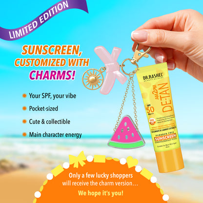 Detan Sunscreen SPF 50 - 18 ml with Charm