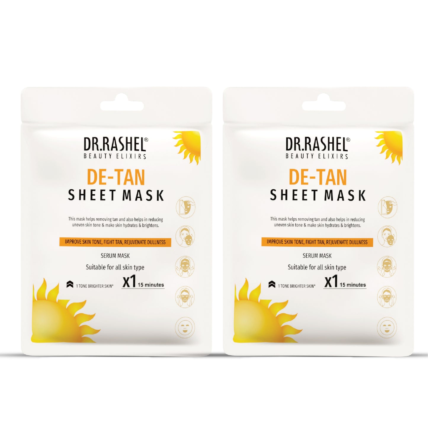 Detan Sheet Mask pack of 2