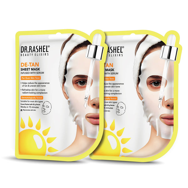 Detan Sheet Mask with Serum Pack Of 2