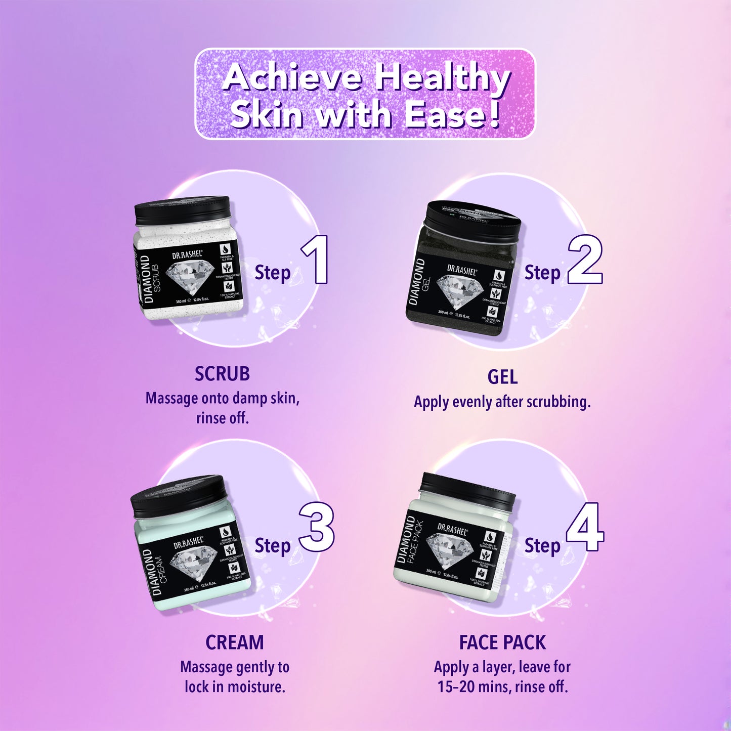 Diamond Facial Pack of 4