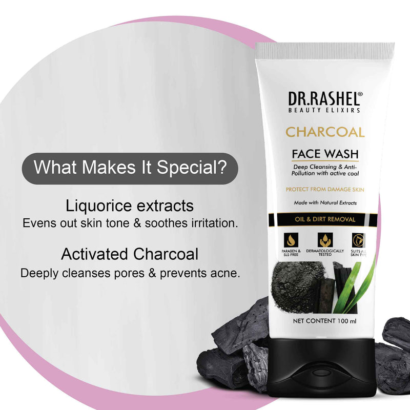 Dr.Rashel Charcoal face Wash Ingredients