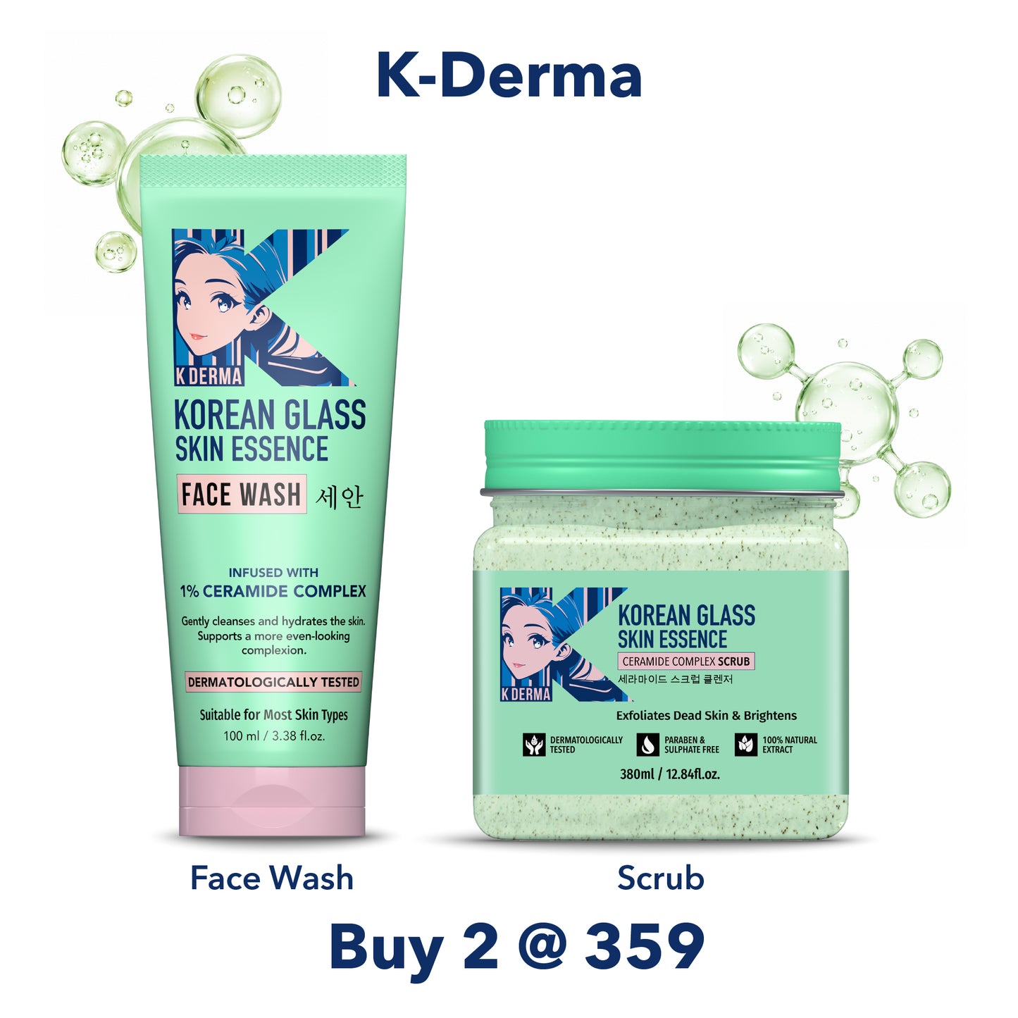 Korean Face Wash & Scrub Duo
