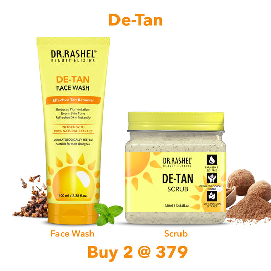 De-Tan Face Wash & Scrub Duo