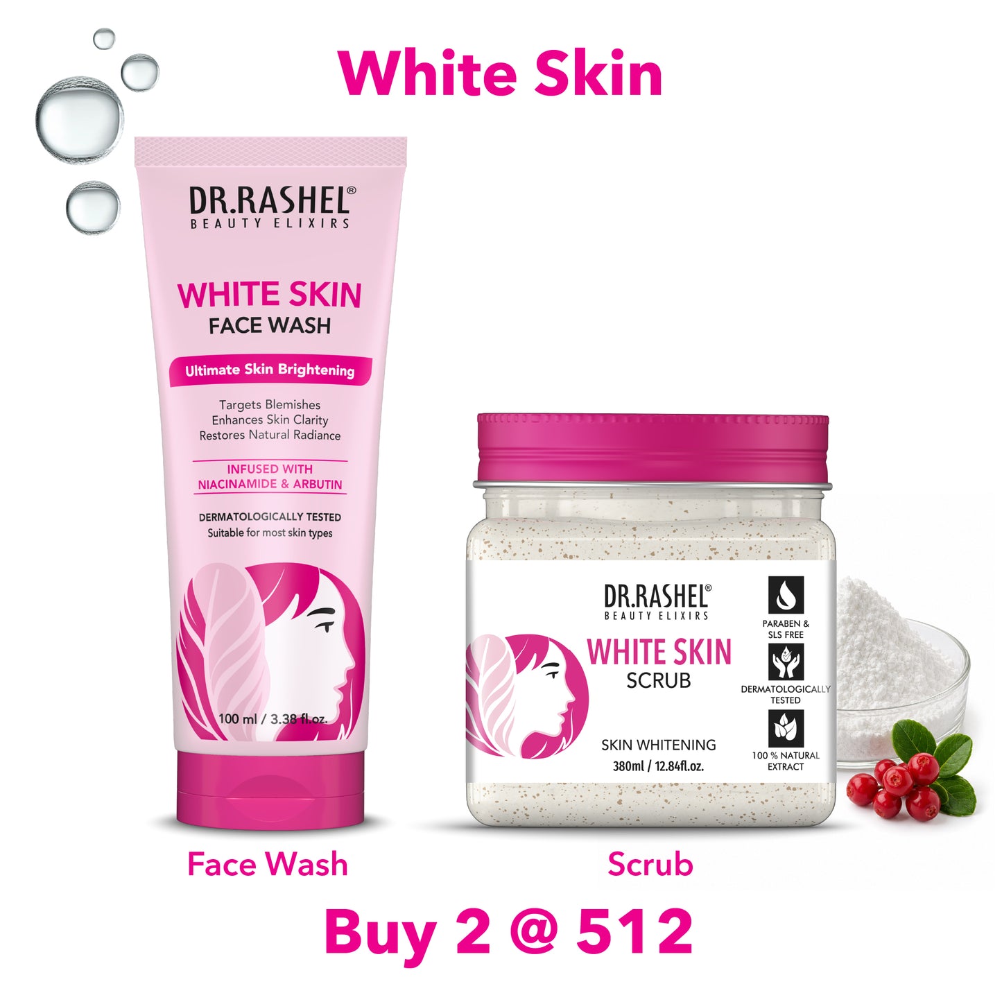 White Skin Face Wash & Scrub Duo