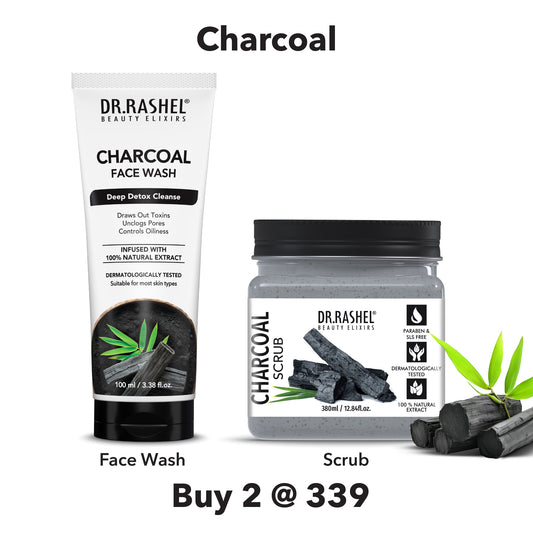 Charcoal Face Wash & Scrub Duo