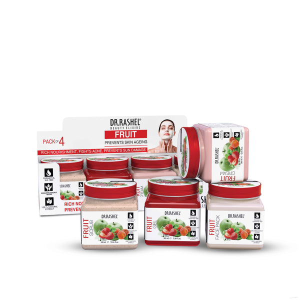 Fruit Facial Pack of 4 (scrub, Gel, Cream & Facepack) - 1520 ml