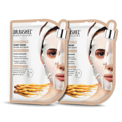 Ginseng Sheet Mask Infused With Serum Set