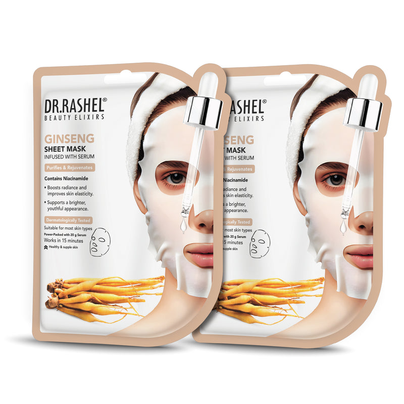 Ginseng Sheet Mask Infused With Serum Set