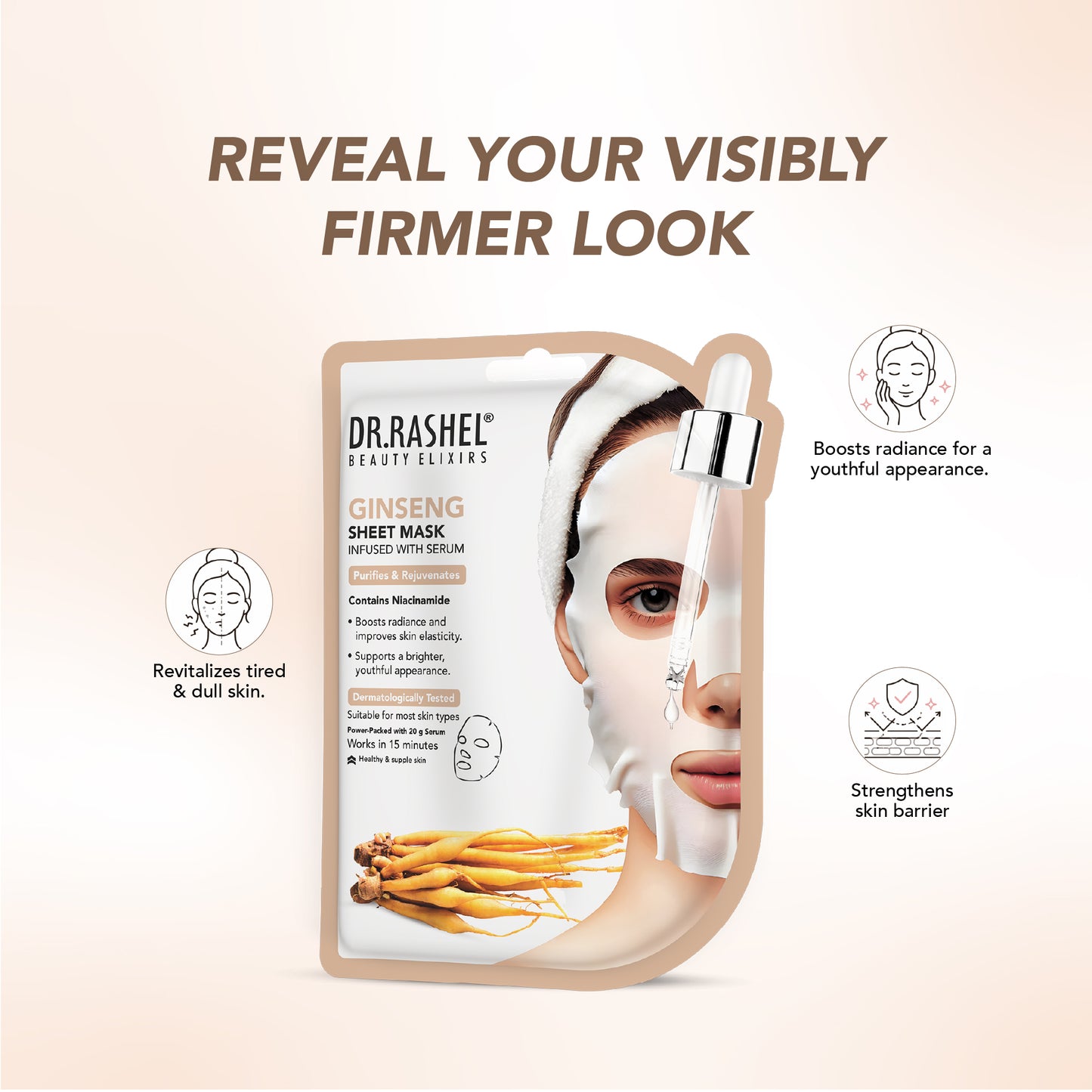 Ginseng Sheet Mask Infused with Serum
