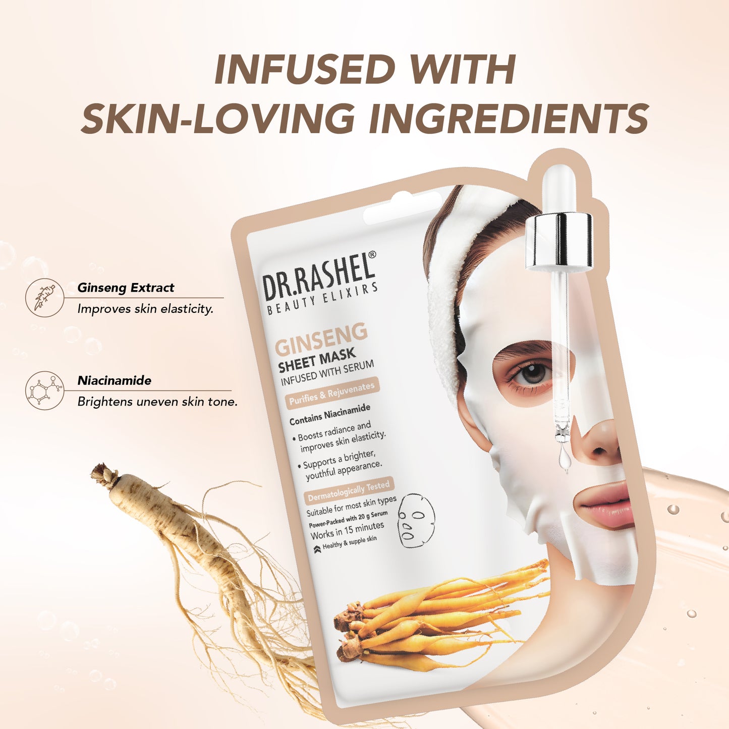 Ginseng Sheet Mask Infused with Serum