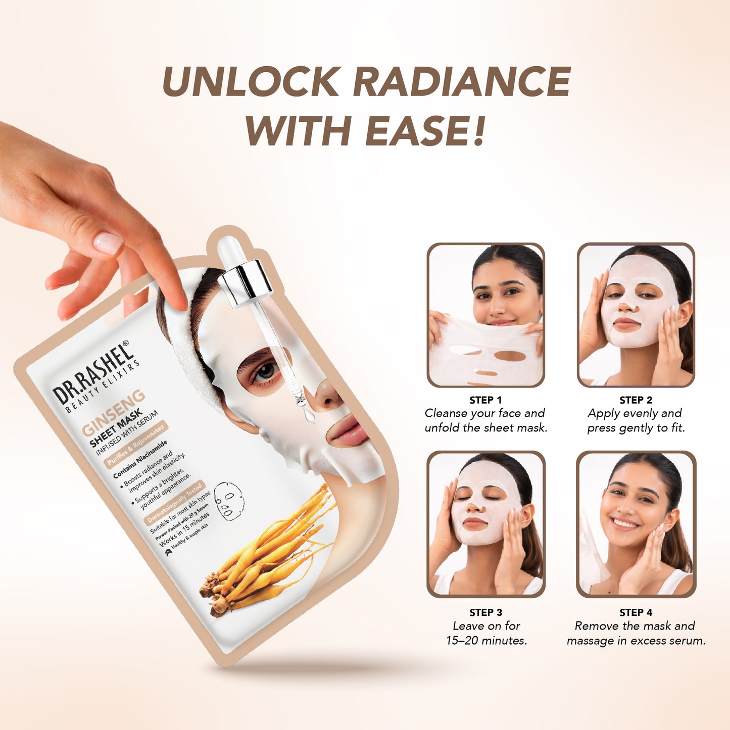 Ginseng Sheet Mask Infused with Serum