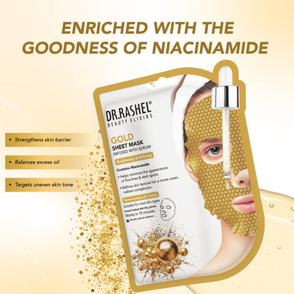 Gold Sheet Mask  with Serum