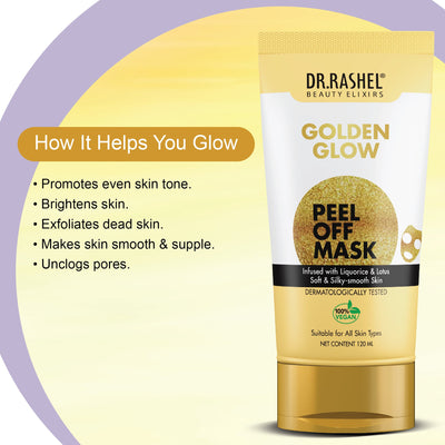 Dr.Rashel De Tan Face Wash & Golden Peel Off Mask Combo