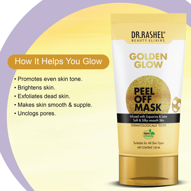 Dr.Rashel De Tan Face Wash & Golden Peel Off Mask Combo