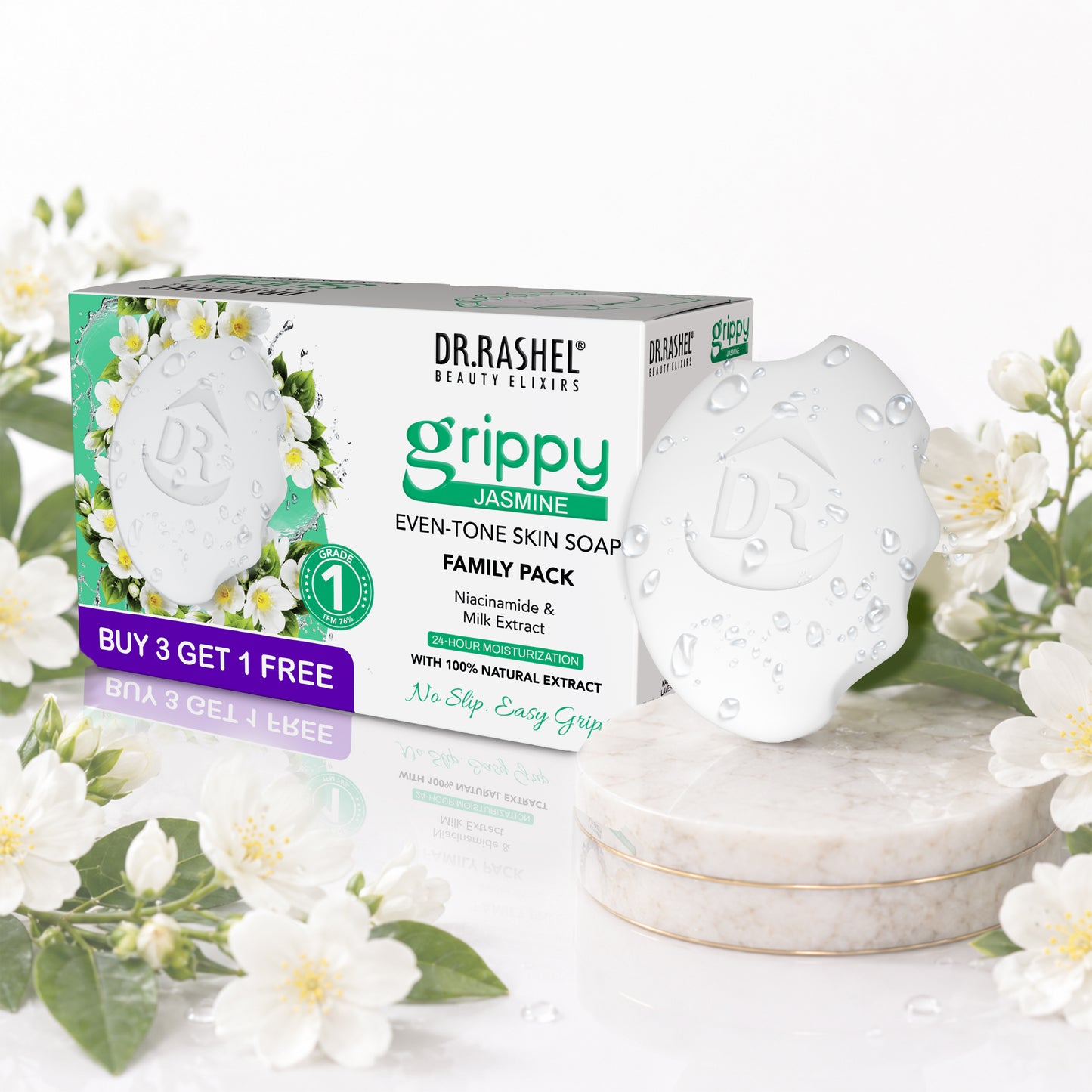 DR.Rashel Grippy Jasmine Soap Buy 3 Get 1 Free