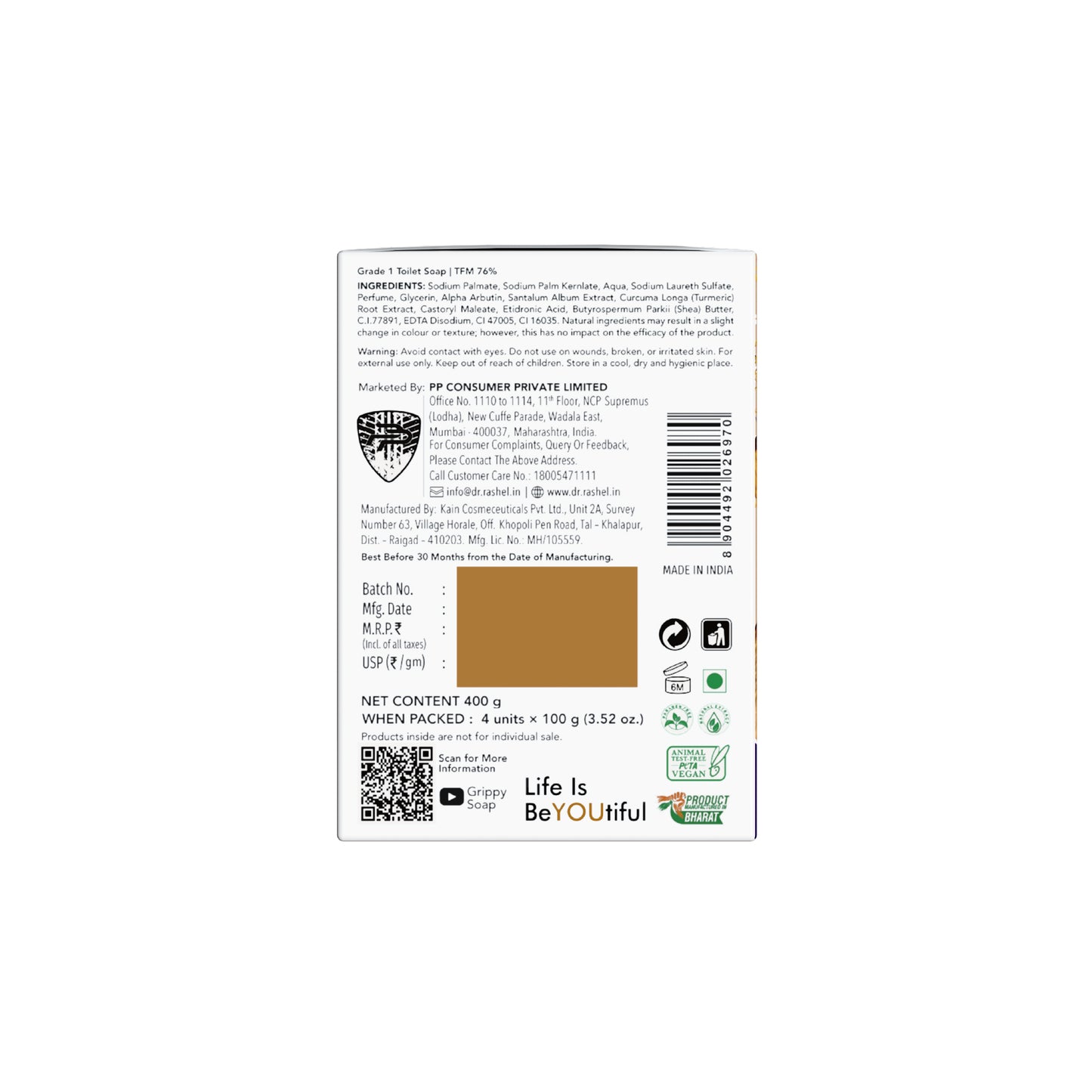 DR.Rashel Grippy Sandalwood Soap Buy 3 Get 1 Free