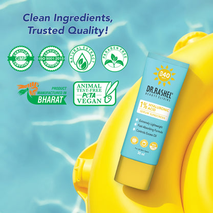 DR.Rashel Serum Sunscreen with 1% Hyaluronic Acid SPF 40