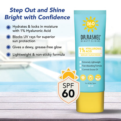 DR.Rashel Serum Sunscreen with 1% Hyaluronic Acid SPF 60