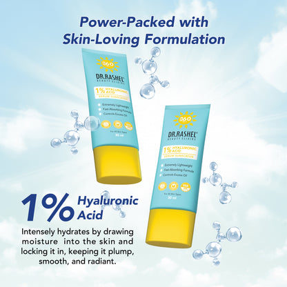 DR.Rashel Serum Sunscreen with 1% Hyaluronic Acid SPF 60