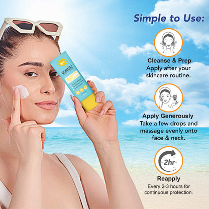 DR.Rashel Serum Sunscreen with 1% Hyaluronic Acid SPF 60