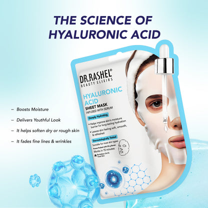 Hyaluronic Acid Sheet Mask with Serum Pack of 2