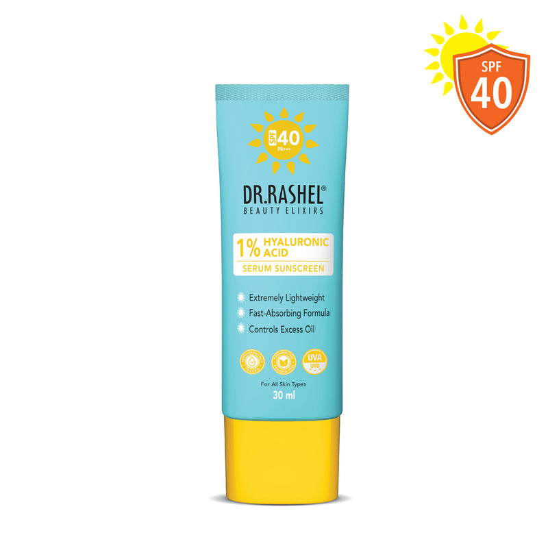 DR.Rashel Serum Sunscreen SPF 40 PA+++ with 1% Hyaluronic Acid