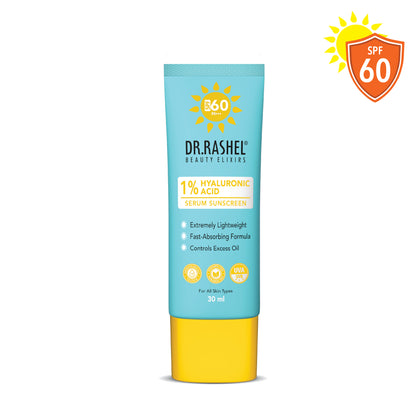 DR.Rashel Serum Sunscreen SPF 60 PA+++ with 1% Hyaluronic Acid