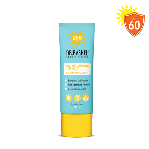 DR.Rashel Serum Sunscreen SPF 60 PA+++ with 1% Hyaluronic Acid