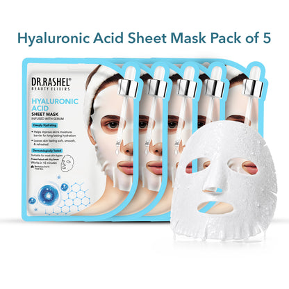 Hyaluronic Acid Sheet Mask with Serum Set