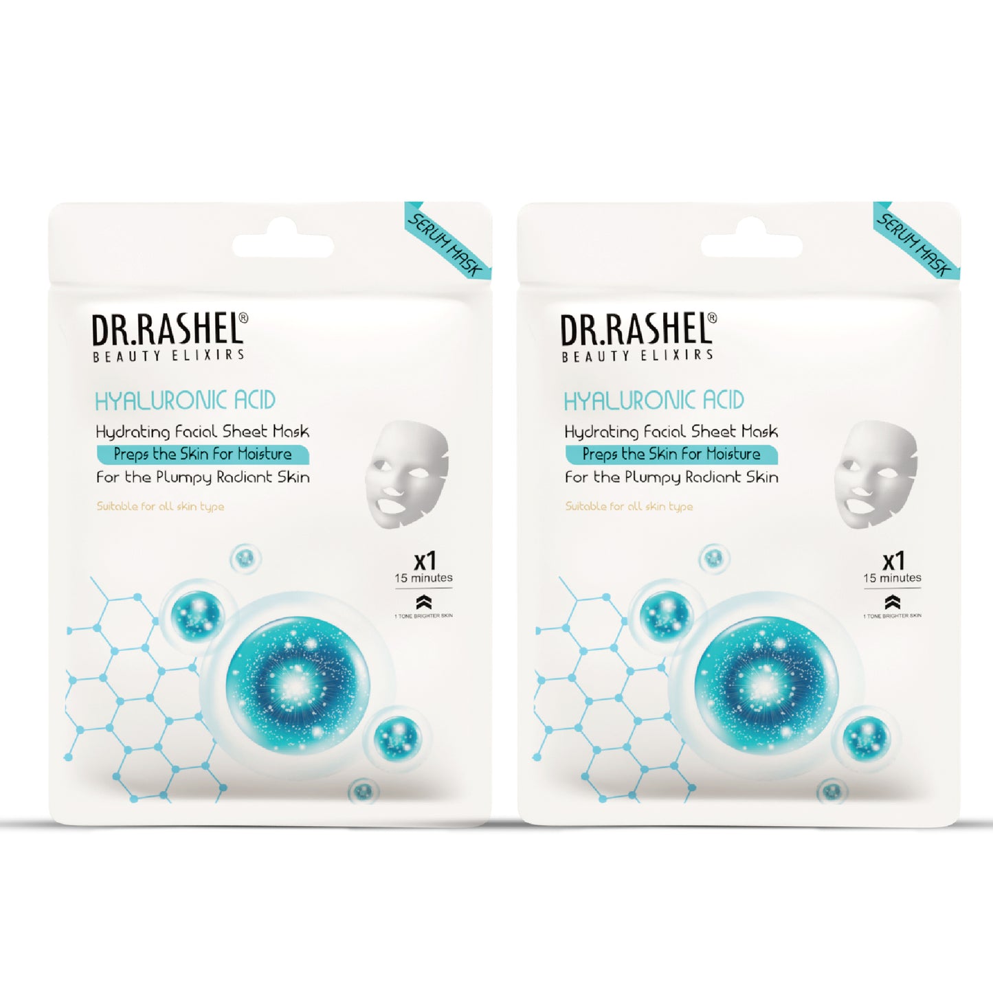 Hyaluronic Acid Sheet Mask Pack of 2