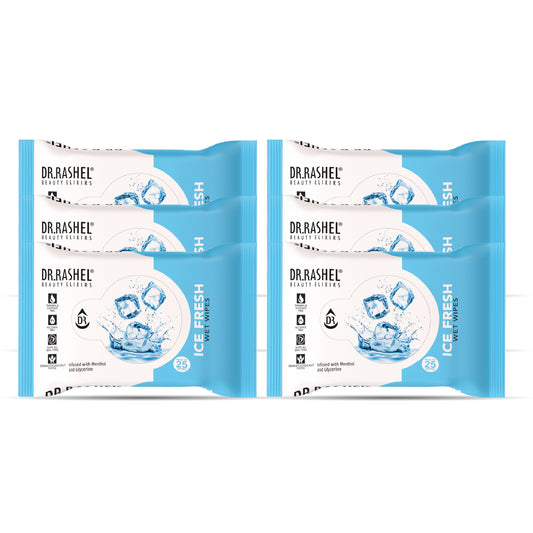 Ice Fresh Face Wet Wipes Pack of 6