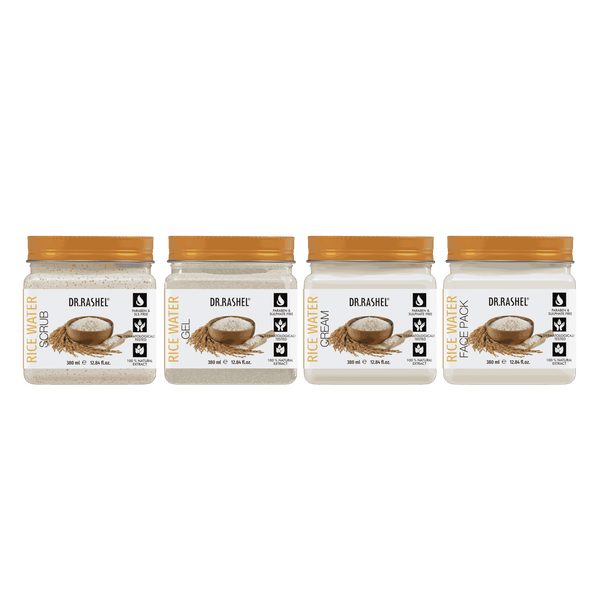 Rice Water Facial Pack of 4 ( Scrub, Gel, Cream & Facepack) - 1520 ml