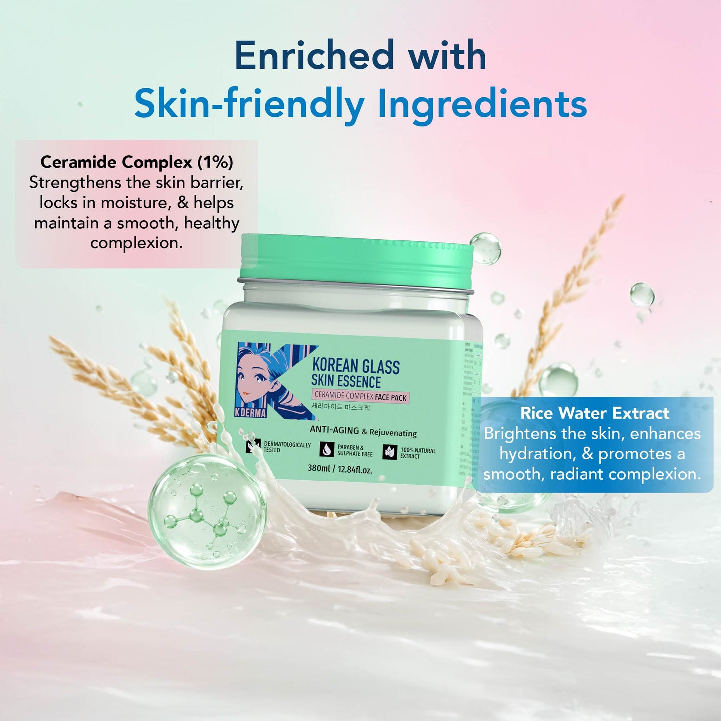 Korean Glass Skin Essence Face Pack - 380 ml