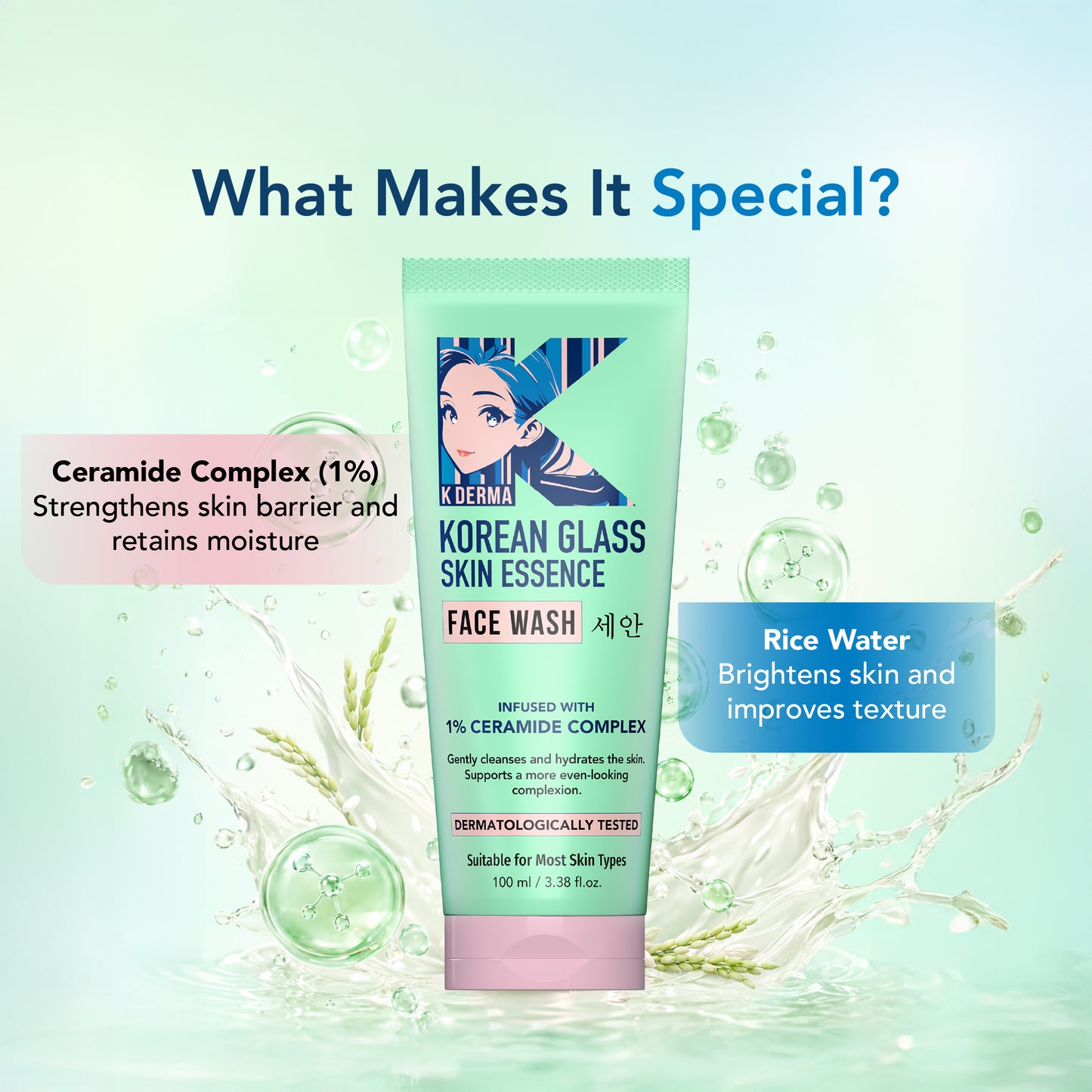 Korean Glass Skin Essence Face Wash