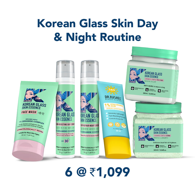 Korean Glass Skin Day & Night Routine | Buy 6 @ 1099